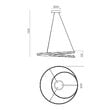 Lustră LED modernă neagră 60W 2700/3000/4000K Torsion 01-4365 Redo